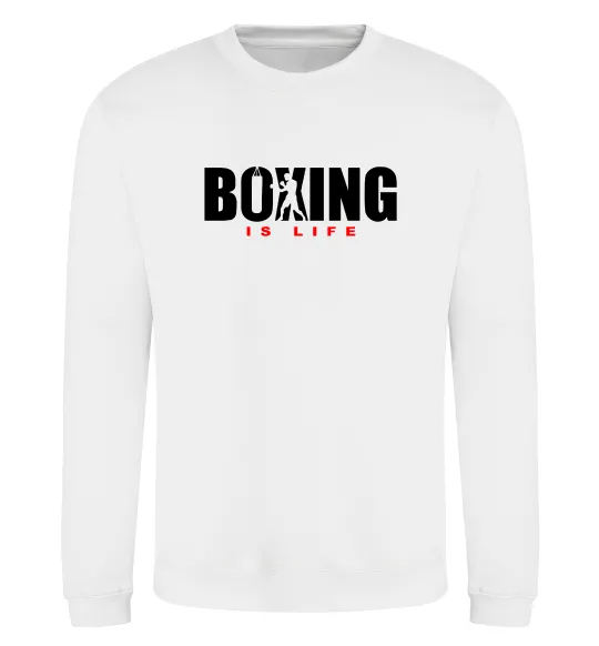 Свитшот Boxing is life Белый фото