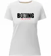 Жіноча преміум футболка Boxing is life Білий фото