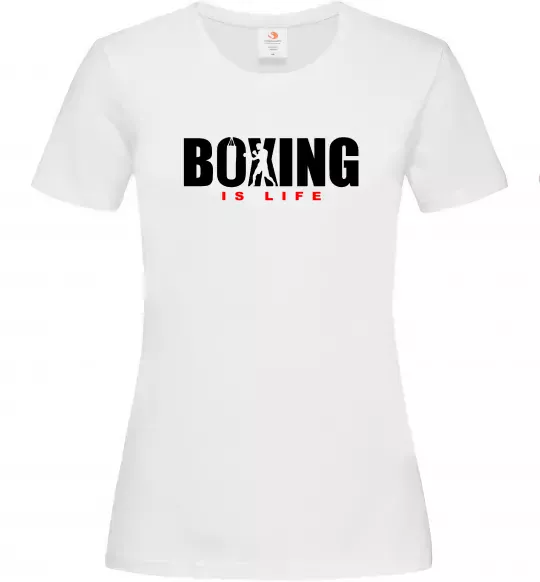 Женская футболка Boxing is life Белый фото
