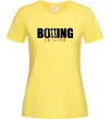 Женская футболка Boxing is life Лимонный фото