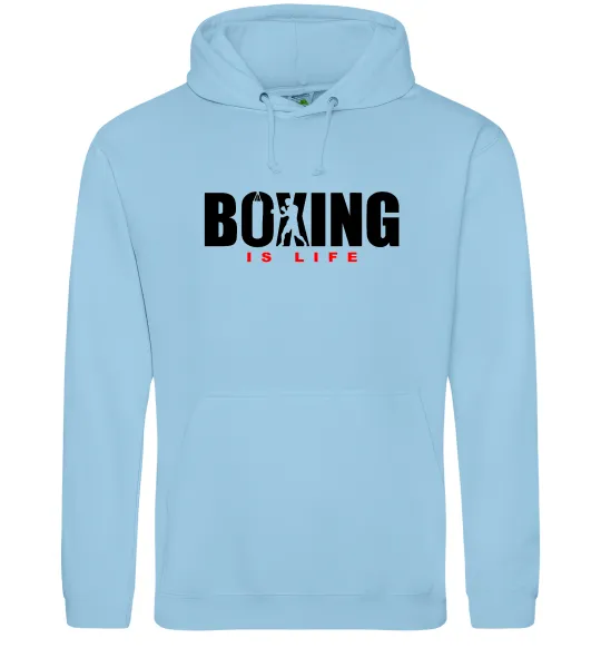 Жіноча толстовка (худі) Boxing is life Блакитний фото