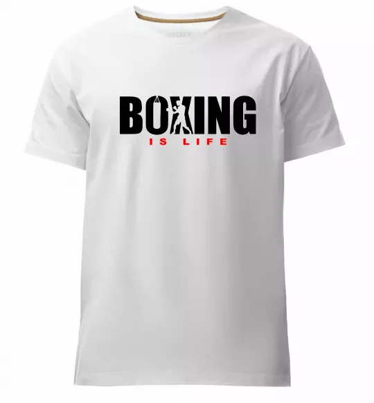Чоловіча преміум футболка Boxing is life Білий фото