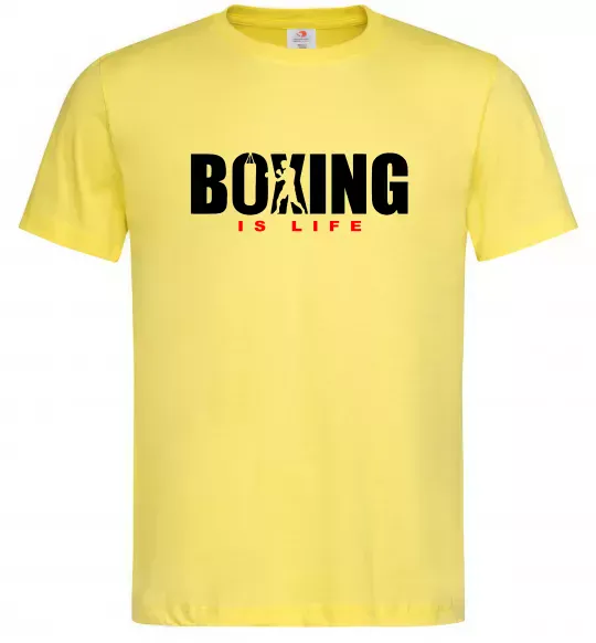 Чоловіча футболка Boxing is life Лимонний фото