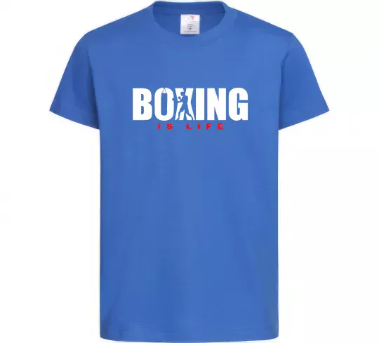 Детская футболка Boxing is life Ярко-синий фото