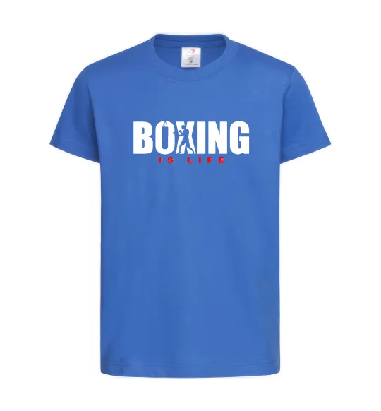 Детская футболка Boxing is life Ярко-синий фото