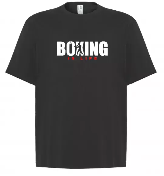 Футболка Оверсайз Boxing is life Черный фото