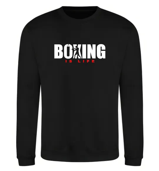 Свитшот Boxing is life Черный фото