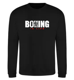 Свитшот Boxing is life Черный фото