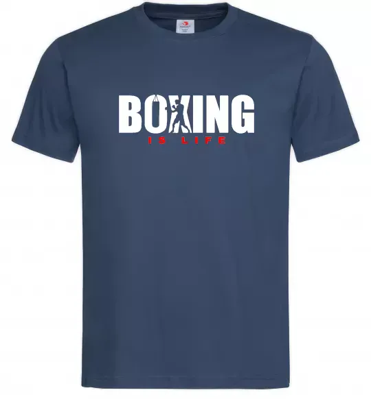 Чоловіча футболка Boxing is life Темно-синій фото