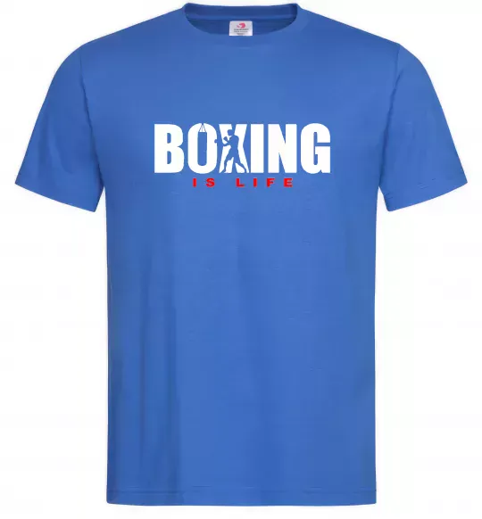 Чоловіча футболка Boxing is life Яскраво-синій фото