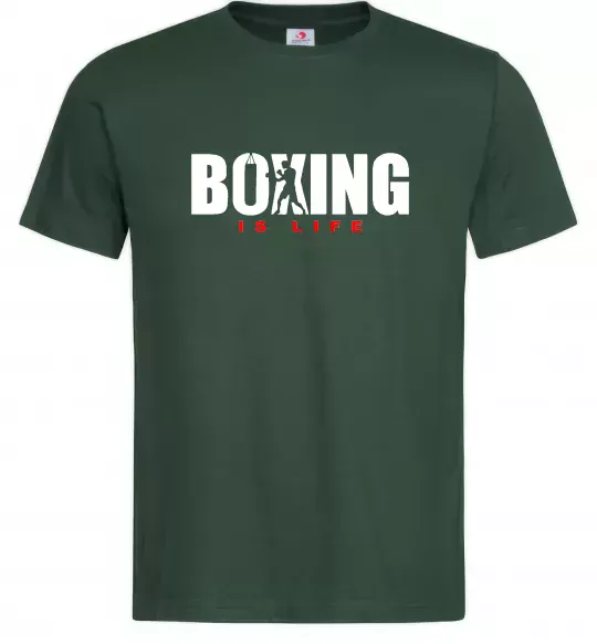 Чоловіча футболка Boxing is life Темно-зелений фото