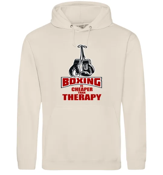 Чоловіча толстовка (худі) Boxing is cheaper than therapy Таш фото