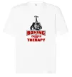 Футболка Оверсайз Boxing is cheaper than therapy Білий фото