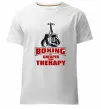 Мужская премиум футболка Boxing is cheaper than therapy Белый фото