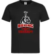 Чоловіча футболка Boxing is cheaper than therapy Чорний фото