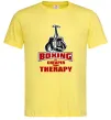 Чоловіча футболка Boxing is cheaper than therapy Лимонний фото