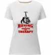 Жіноча преміум футболка Boxing is cheaper than therapy Білий фото