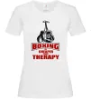 Жіноча футболка Boxing is cheaper than therapy Білий фото