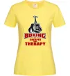 Жіноча футболка Boxing is cheaper than therapy Лимонний фото