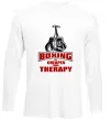 Лонгслів Boxing is cheaper than therapy Білий фото
