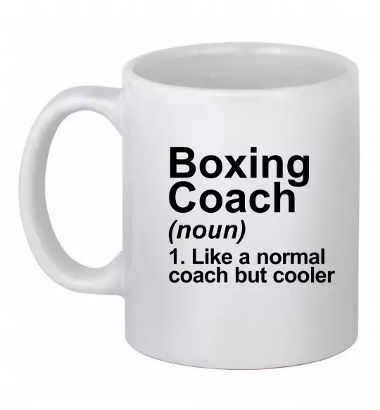 Чашка керамическая Boxing coach Белый фото