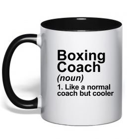 Чашка с цветной ручкой Boxing coach