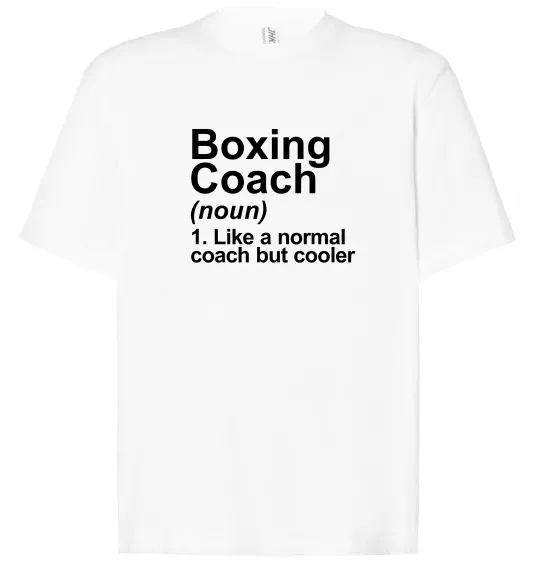 Футболка Оверсайз Boxing coach Белый фото