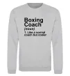 Світшот Boxing coach Сірий меланж фото