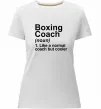 Женская премиум футболка Boxing coach Белый фото