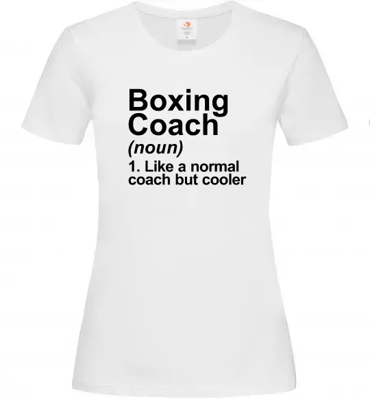 Женская футболка Boxing coach Белый фото