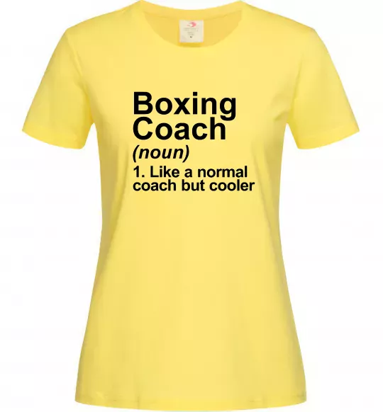 Женская футболка Boxing coach Лимонный фото