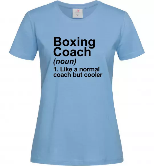 Женская футболка Boxing coach Голубой фото