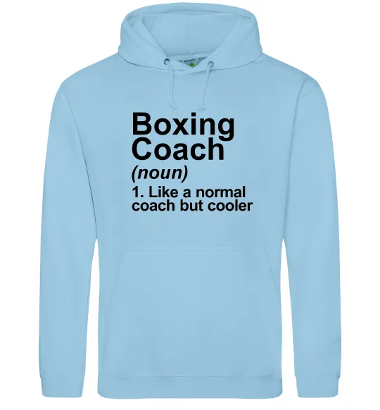 Женская толстовка (худи) Boxing coach Голубой фото