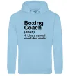 Женская толстовка (худи) Boxing coach Голубой фото