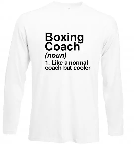 Лонгслив Boxing coach Белый фото