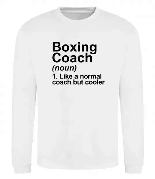 Свитшот Boxing coach Белый фото