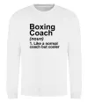 Свитшот Boxing coach Белый фото