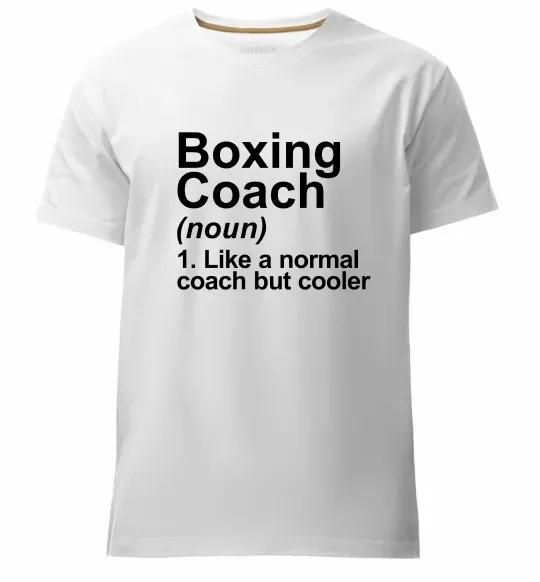 Мужская премиум футболка Boxing coach Белый фото