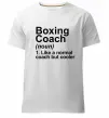 Мужская премиум футболка Boxing coach Белый фото