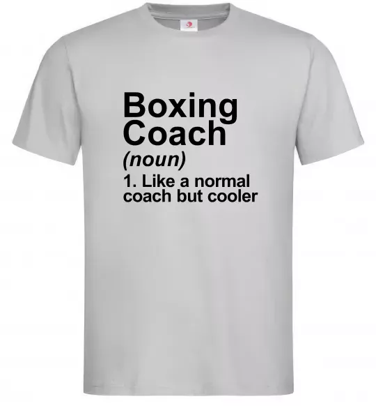 Мужская футболка Boxing coach Серый фото