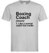 Мужская футболка Boxing coach Серый фото