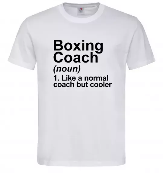 Мужская футболка Boxing coach Белый фото