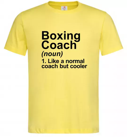 Мужская футболка Boxing coach Лимонный фото