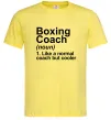 Мужская футболка Boxing coach Лимонный фото