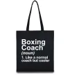 Эко-сумка Boxing coach Черный фото