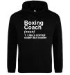Мужская толстовка (худи) Boxing coach Черный фото