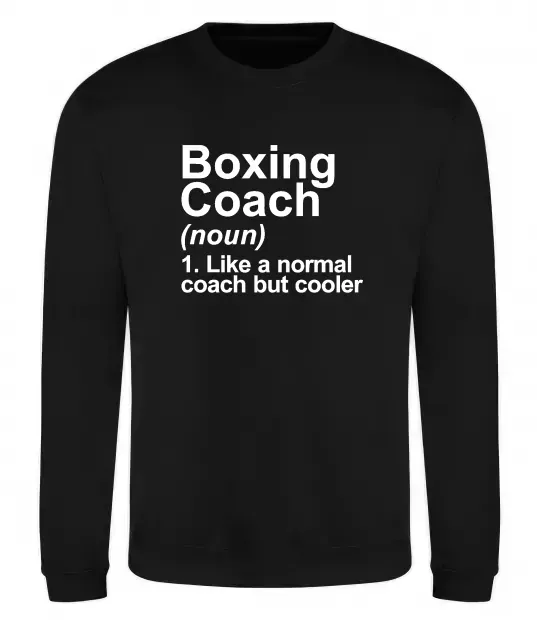 Свитшот Boxing coach Черный фото