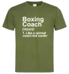 Мужская футболка Boxing coach Оливковый фото