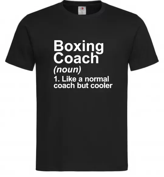 Мужская футболка Boxing coach Черный фото