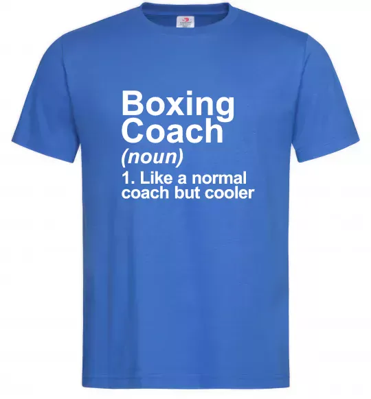 Мужская футболка Boxing coach Ярко-синий фото